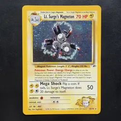Pokemon Vintage Holo Swirl Lt. Surge's Magneton Gym Heroes Wotc 2000 - Image 1