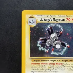Pokemon Vintage Holo Swirl Lt. Surge's Magneton Gym Heroes Wotc 2000 - Image 2