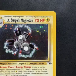 Pokemon Vintage Holo Swirl Lt. Surge's Magneton Gym Heroes Wotc 2000 - Image 3