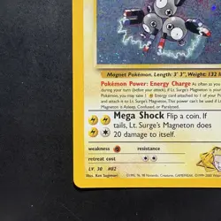 Pokemon Vintage Holo Swirl Lt. Surge's Magneton Gym Heroes Wotc 2000 - Image 5