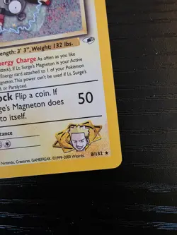 Lt. Surge's Magneton 8/132 Holo Gyn Heroes Pokemon TCG LP Lightly Played English - Image 4