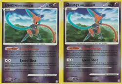 2 Rare Misprint Holo Deoxys Speed Forme 26/146 Legends Awakened Pokemon Cards - Image 2
