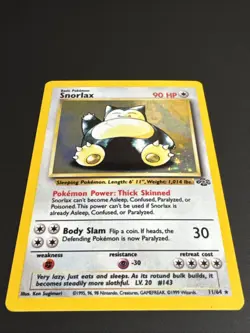 Snorlax Jungle 11/64 Unlimited Holo Rare 1999 Vintage WOTC Pokemon TCG LP+ - Image 2