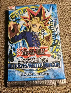 YuGiOh FACTORY SEALED Legend of Blue Eyes White Dragon Unlimited Booster Pack!! - Image 1