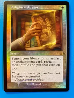 MTG 1x FOIL RETRO Enlightened Tutor # 263 Dominaria Remastered Magic the x1 NM - Image 1