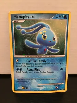 Manaphy LV20 4/17 Holo Pokemon Diamond & Pearl Trainer Kit - Image 1