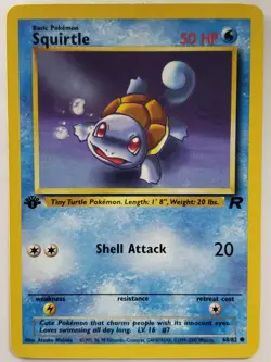 1ST EDITION Squirtle 68/82 NM / M - Team Rocket Pokemon Card - Atsuko Nishida - Image 1