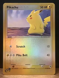 #4 Pikachu 72/100 EX Sandstorm 2003 Reverse Holo Pokemon Card TCG - Image 1