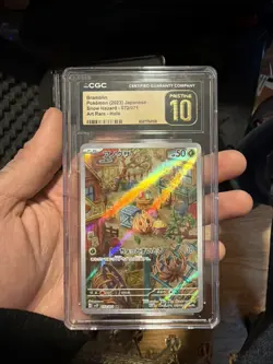 2023 POKEMON JAPANESE SV2P-SNOW HAZARD ART RARE #072 BRAMBLIN PSA Pristine 10 - Image 1