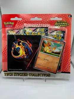 Pokemon Ascended Heroes Tech Sticker Collection Charmander New Sealed IN-HAND - Image 1