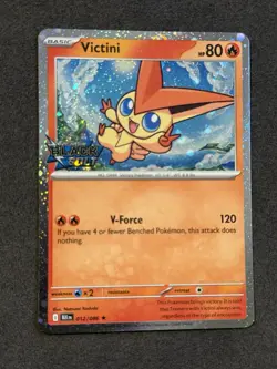 Victini 012/086 S&V Black Bolt Stamped Promo Cosmos Holo Pokemon TCG Near Mint - Image 1