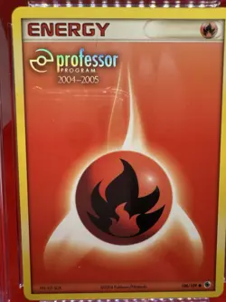 Fire Energy (2004-2005) 108/109 Professor Program Pokemon CGC NM+ 7.5 Stamped - Image 2