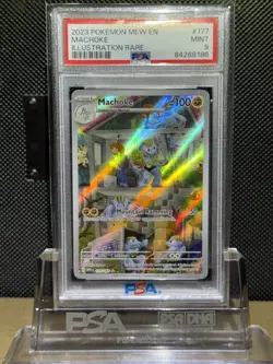 2023 Pokemon MEW EN Illustration Rare Machoke 177/165 PSA 9 - Image 1