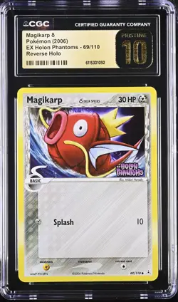 CGC 10 PRISTINE Magikarp EX Holon Phantoms 69/110 Reverse Holo Stamped Pokemon - Image 1