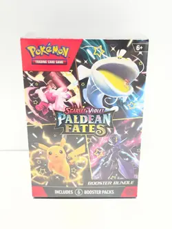 BRAND NEW POKEMON TCG SCARLET & VIOLET PALDEAN FATES BOOSTER BUNDLE 6 PACKS - Image 1