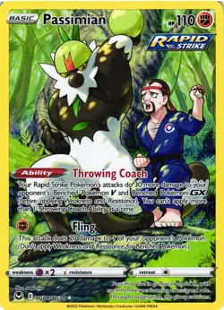 Pokemon TCG Passimian SWSH12: Silver Tempest Trainer Gallery TG08/TG30 Holo NM - Image 1