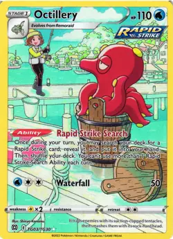 Pokemon TCG Octillery TG03/TG30 Trainer Gallery Brilliant Stars LP - Image 1