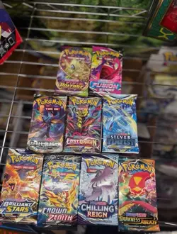 Pokemon TCG Sword & Shield 9x Booster Packs Factory Sealed - Image 1