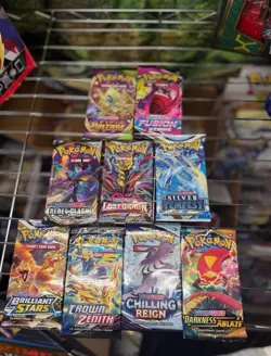 Pokemon TCG Sword & Shield 9x Booster Packs Factory Sealed - Image 2