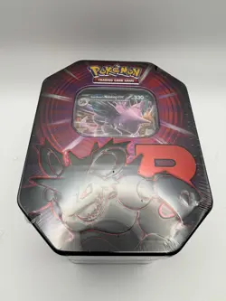 Pokemon TCG Team Rocket Tin Nidoking Ex Brand New and Sealed. Small rip in seal - Image 1