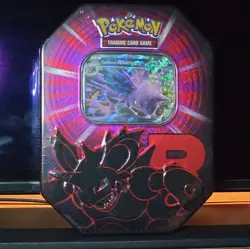 Pokemon TCG Team Rocket / Destined Rivals Tin - Nidoking ex - Brand New Sealed - Image 1