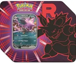 Pokemon TCG Destined Rivals Team Rocket Tin Nidoking Ex Brand New Sealed - Image 1