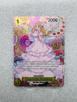 Bandai One Piece CCG Charlotte Pudding OP03-112 SP Foil Character Card - Image 1