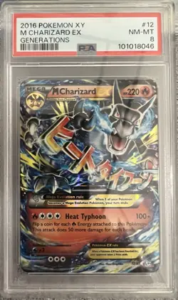 Pokemon XY 2016 TCG M Charizard EX Holo Generations PSA 8 - Image 1