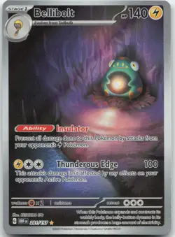 Bellibolt 201/197 SV03: Obsidian Flames Pokemon Card NM - Image 1
