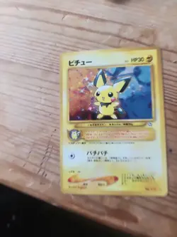 Pokemon Neo Genesis Pichu Card No. 172 Holo Rare Japanese (Swirl) LP/MP - Image 1