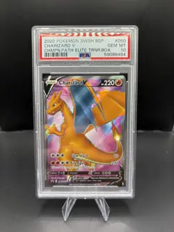 Pokemon Charizard V SWSH050 Champions Path ETB Black Star Promo PSA 10 Gem Mint - Image 1