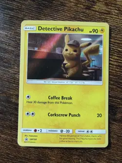 Pikachu - Detective Pikachu - SM190 - Holo Foil Rare - Pokemon Card - Image 2