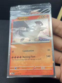 Pokemon TCG Reshiram 017/094 ME02: Phantasmal Flames Promo Card - Image 4