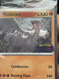 Pokemon TCG Reshiram 017/094 ME02: Phantasmal Flames Promo Card - Image 5