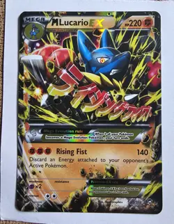 Pokemon TCG Mega Lucario EX Furious Fists Card 55/111 LP - Image 1