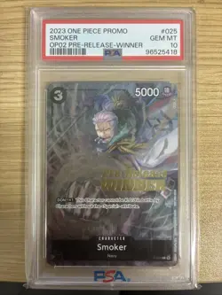 Smoker (Pre-Release) [Winner] P-025 One Piece Promotion Cards Foil PSA 10 - Image 1