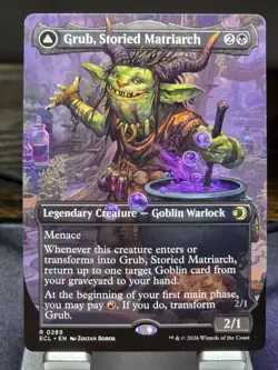 MTG - Grub, Storied Matriarch (0289) Rare (Borderless) - Lorwyn Eclipsed - Image 1