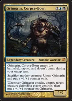 MTG Grimgrin, Corpse-Born, Innistrad, Heavily Played, English - Image 1