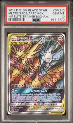 Pokemon Moltres & Zapdos & Articuno GX Hidden Fates ETB FA Promo SM210 PSA 10 - Image 1