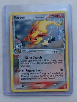 Vintage Flareon Holo Card EX Delta Species 5/113 Pokemon TCG - LP+ / NM - Image 1