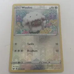 Pokemon Sword and Shield Wooloo 153/202 Reverse Holo NM - Image 1