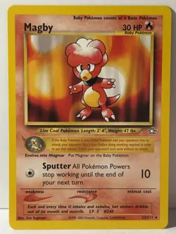 Magby 023/111 Neo Genesis NM Pokemon Fast Shipping - Image 1
