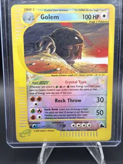 Pokemon Golem 148/144 Skyridge Reverse Holo Secret Rare Crystal - Image 1