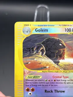 Pokemon Golem 148/144 Skyridge Reverse Holo Secret Rare Crystal - Image 5