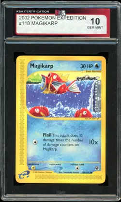 2002 Pokemon Expedition #118 Magikarp KSA 10 Gem Mint - Image 1
