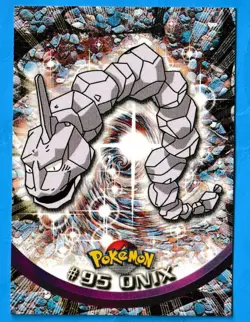 2000 Topps Pokemon TV Animation Edition Onix #95 Blue Topps Logo NM-MT - Image 1