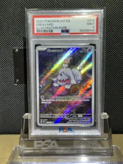 2023 Pokemon SV1 EN Illustration Rare Greavard #214/198 PSA 9 - Image 1