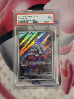 2023 Pokemon SV1 EN Illustration Rare Greavard #214/198 PSA 9 - Image 3