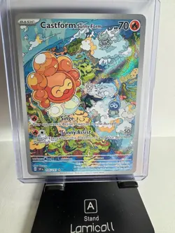 Pokemon TCG Castform Sunny Form 195/191 Illustration Rare Sv08: Surging Sparks - Image 1