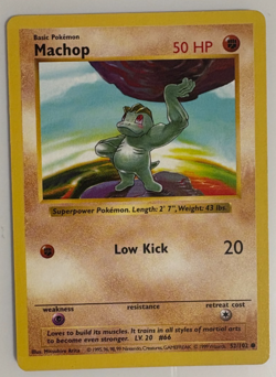 Machop 52/102 Shadowless Base Set Pokemon TCG Regular - Image 1